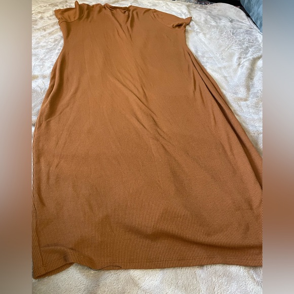 Fashion Nova Ribbed Button-Front Midi Dress – 3X (Rust Brown) - Picture 6 of 6